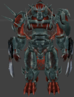 A heavy Skaarj in red armor resembling the red team