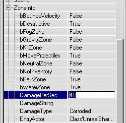 Zone Properties
