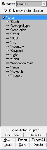 editor classes browser