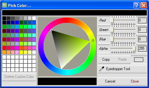 MapZone's color editor