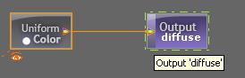 The wire has turned orange to indicate that a connection is available
