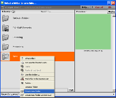 Creating a new folder in the Library dialog