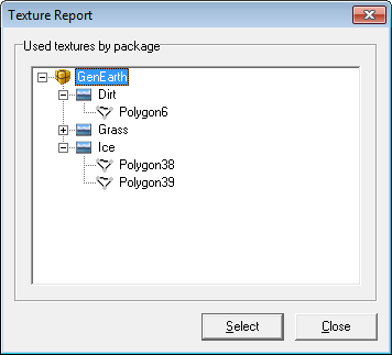 Texture Report Dialog
