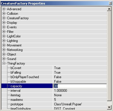 CreatureFac Properties