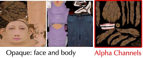 alpha texture separation