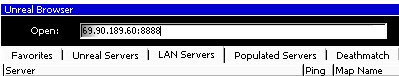 Unreal Server Browser