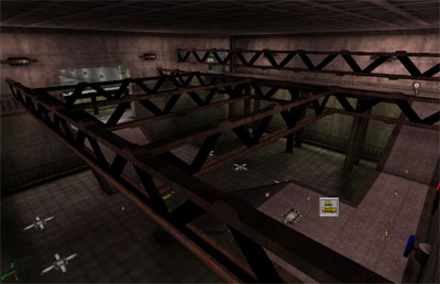 New switch room, compare it with the old one directly below. It's amazing what a little less light and some girders and trim will do.