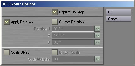 The Export Options Dialog Box