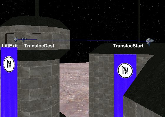 Bots will translocate along this path in both directions.