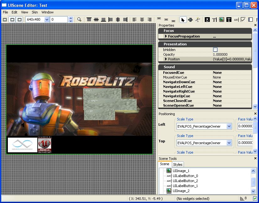 The UI Scene that I created, well .. I didn't create the art.