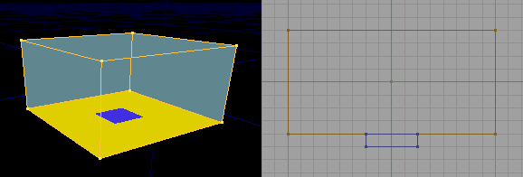 Left: 3D view – Right: Side 2D view