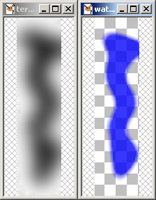 the terrain heightmap and the alpha channel
