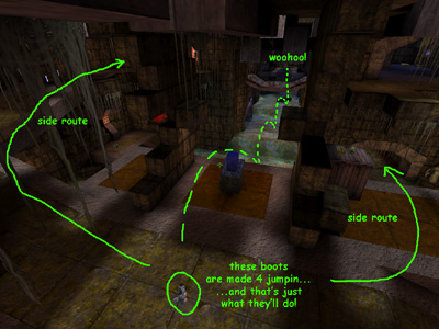 Using the jump boots in JB-Relic.