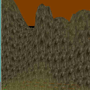 After Layering (Three layers : Grass, Mountain Side, Rocky Top.)