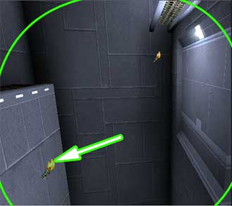 This is our bounce light near the closest surface that reflects the light back onto the scene.  If this were a different colored wall, the dominate hue of that exture could be used on this light.   * Radius: 24 (medium small) * Brightness: 72 (33%) * Light Effect: Non-incidence.  Same reasons.